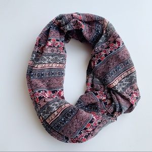 Maurices Multi Print Infinity Scarf Geometric Floral Lightweight